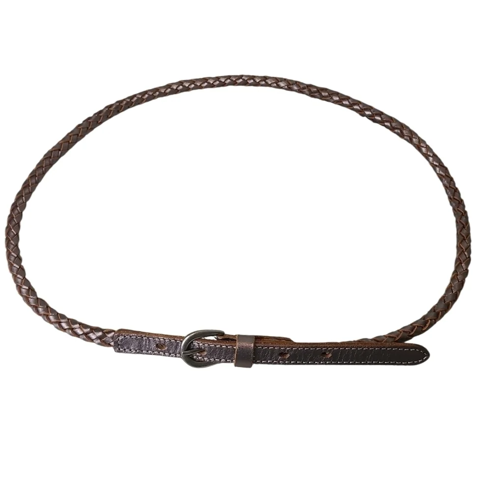 Coldwater Creek Elegant Braided Leather Belt Size Small